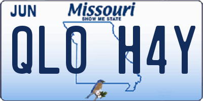 MO license plate QL0H4Y