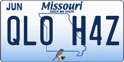 MO license plate QL0H4Z