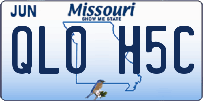 MO license plate QL0H5C