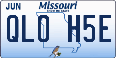 MO license plate QL0H5E