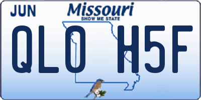 MO license plate QL0H5F