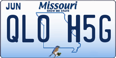 MO license plate QL0H5G