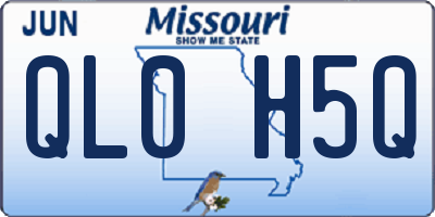 MO license plate QL0H5Q