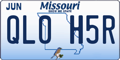 MO license plate QL0H5R