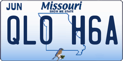 MO license plate QL0H6A