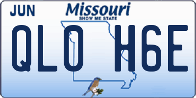 MO license plate QL0H6E