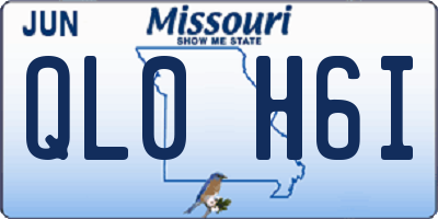MO license plate QL0H6I