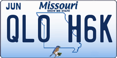 MO license plate QL0H6K