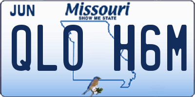 MO license plate QL0H6M