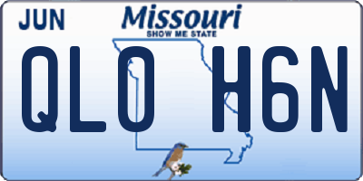 MO license plate QL0H6N