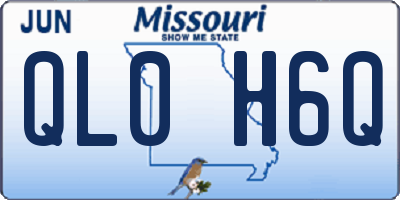 MO license plate QL0H6Q