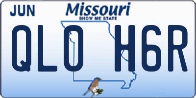 MO license plate QL0H6R