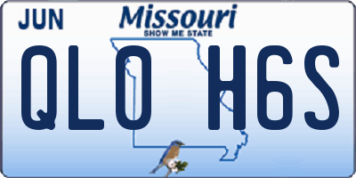 MO license plate QL0H6S