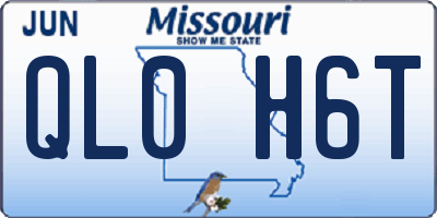MO license plate QL0H6T