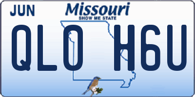 MO license plate QL0H6U