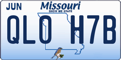 MO license plate QL0H7B