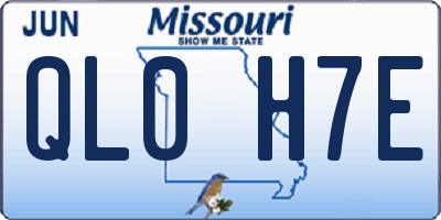 MO license plate QL0H7E