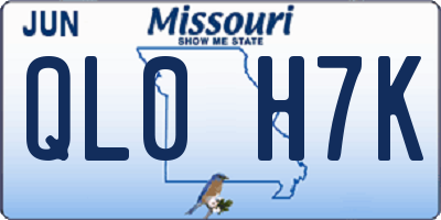 MO license plate QL0H7K