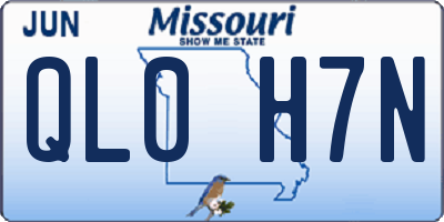 MO license plate QL0H7N