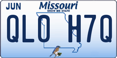 MO license plate QL0H7Q