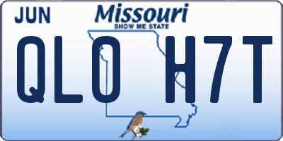 MO license plate QL0H7T