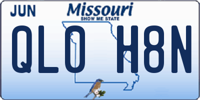 MO license plate QL0H8N
