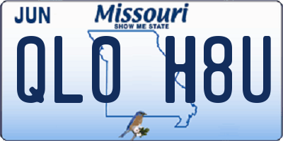 MO license plate QL0H8U