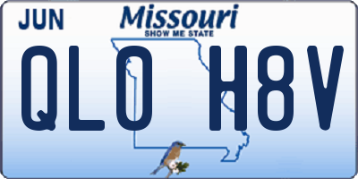 MO license plate QL0H8V