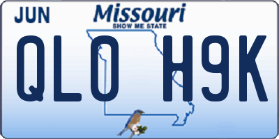 MO license plate QL0H9K