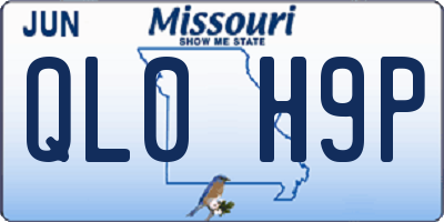 MO license plate QL0H9P