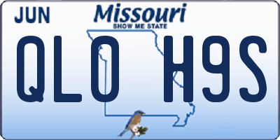 MO license plate QL0H9S