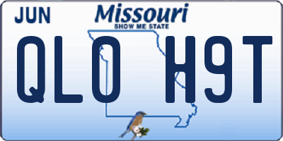 MO license plate QL0H9T
