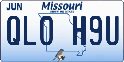 MO license plate QL0H9U