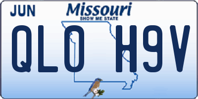 MO license plate QL0H9V