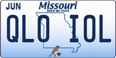 MO license plate QL0I0L