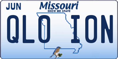 MO license plate QL0I0N