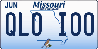 MO license plate QL0I0O