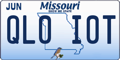 MO license plate QL0I0T