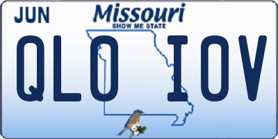 MO license plate QL0I0V