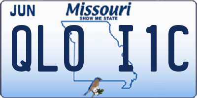 MO license plate QL0I1C