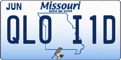 MO license plate QL0I1D