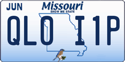 MO license plate QL0I1P