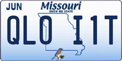 MO license plate QL0I1T