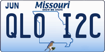 MO license plate QL0I2C