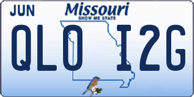 MO license plate QL0I2G