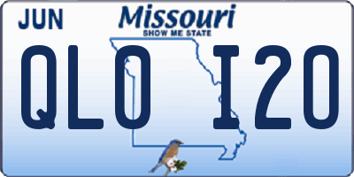 MO license plate QL0I2O