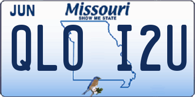 MO license plate QL0I2U