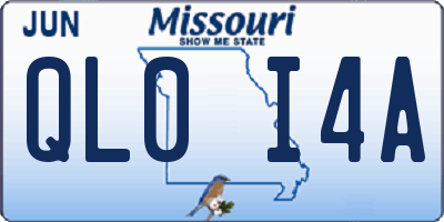 MO license plate QL0I4A