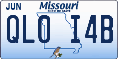 MO license plate QL0I4B