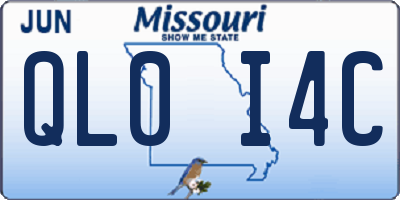 MO license plate QL0I4C
